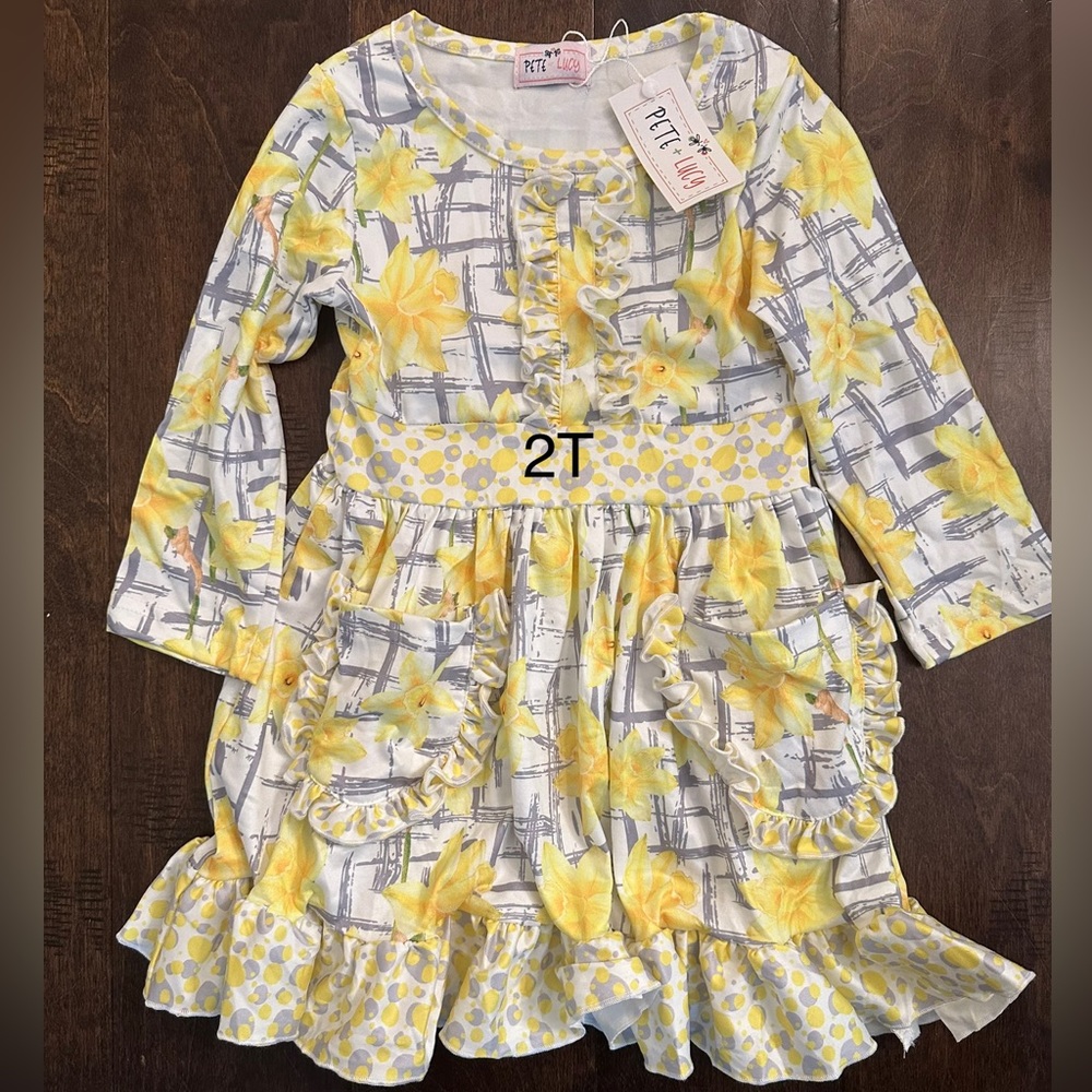 Pete + Lucy brand new dress! Size 2T. Beautiful colors!